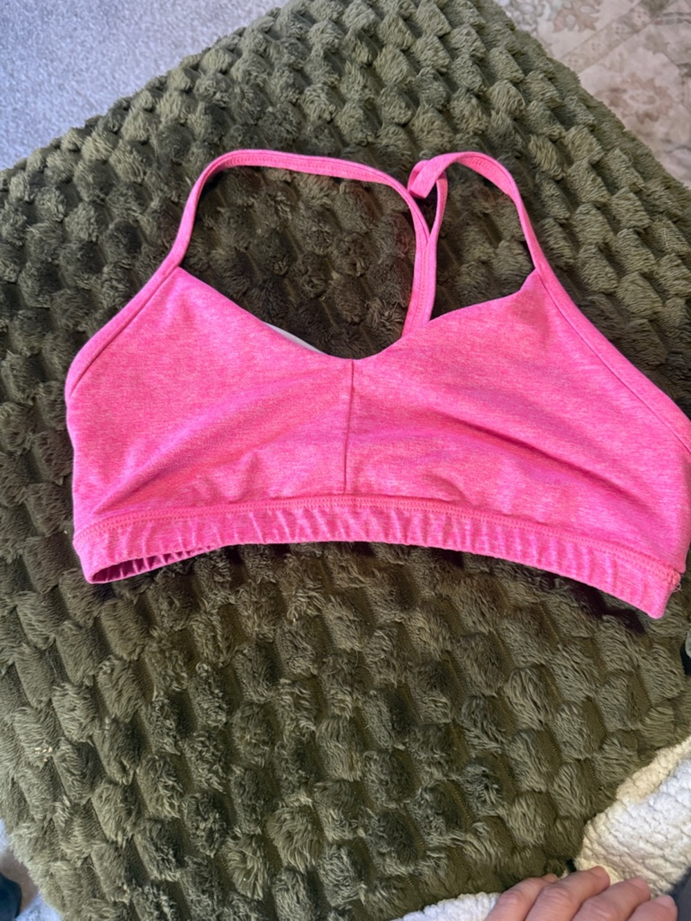 Pink Strappy Sports Bra
